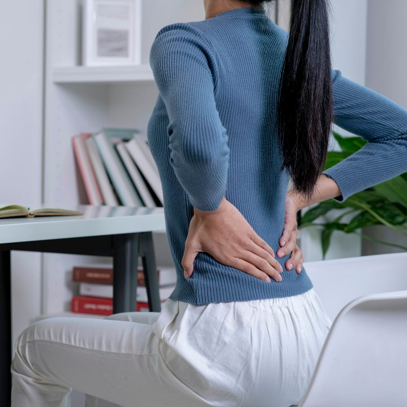 Woman with back pain