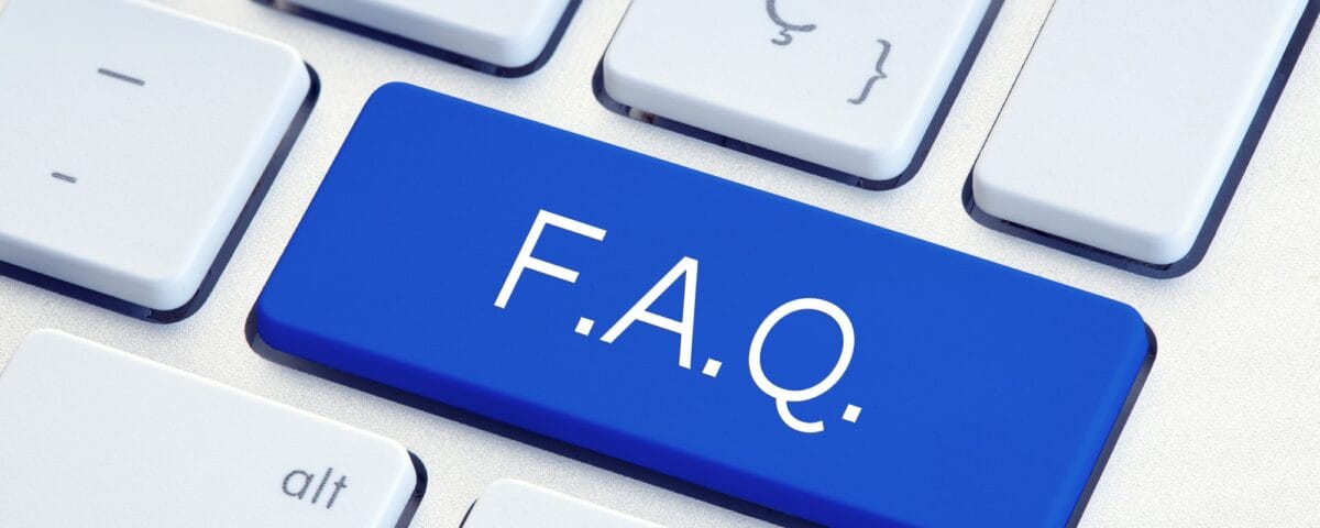 FAQ Word on blue Key