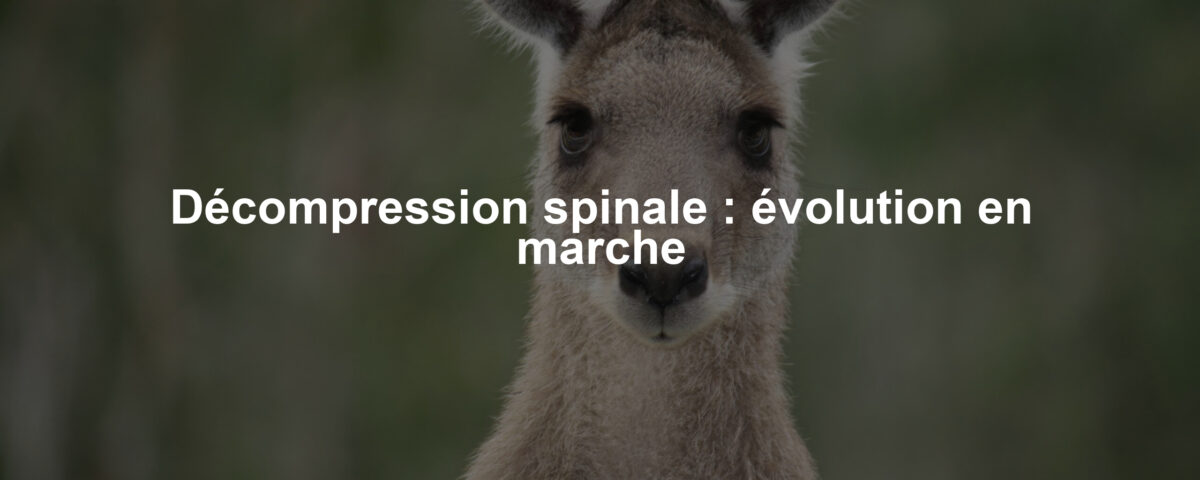 Décompression spinale : évolution en marche