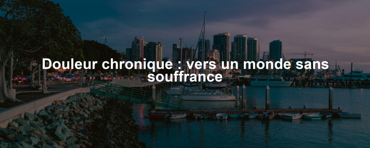 Douleur chronique : vers un monde sans souffrance