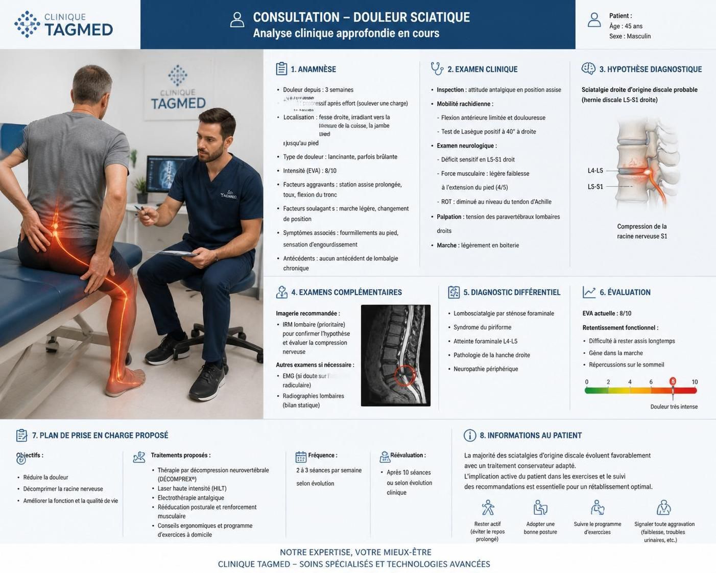 découvrez des solutions efficaces pour le traitement de la sciatique à la clinique tagmed, alliant expertise médicale et soins personnalisés pour un soulagement rapide et durable.